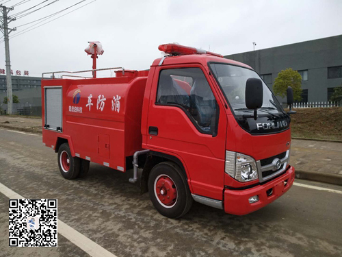 國五福田2噸小型消防車主要技術(shù)配置